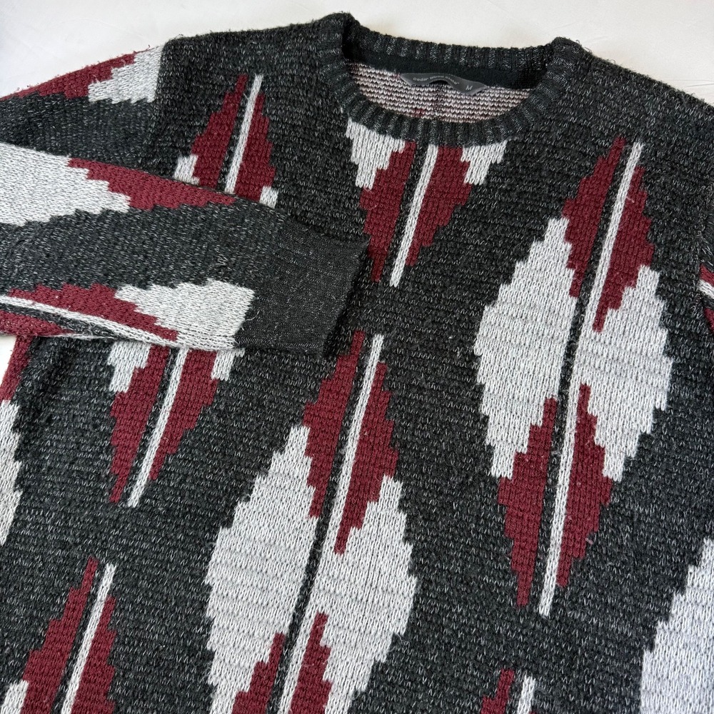 Cedar Wood State Geometric Diamonds Crewneck Sweater Men's Size Medium